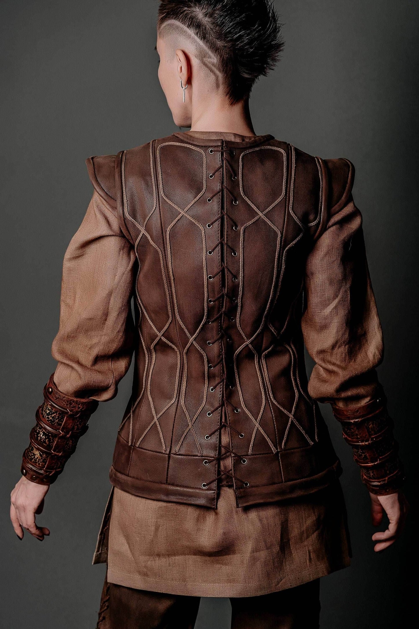 Porunn leather vest (Vikings) - S