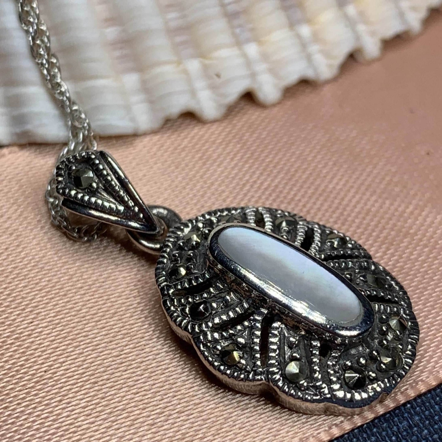 Victorian Marcasite Necklace - 18