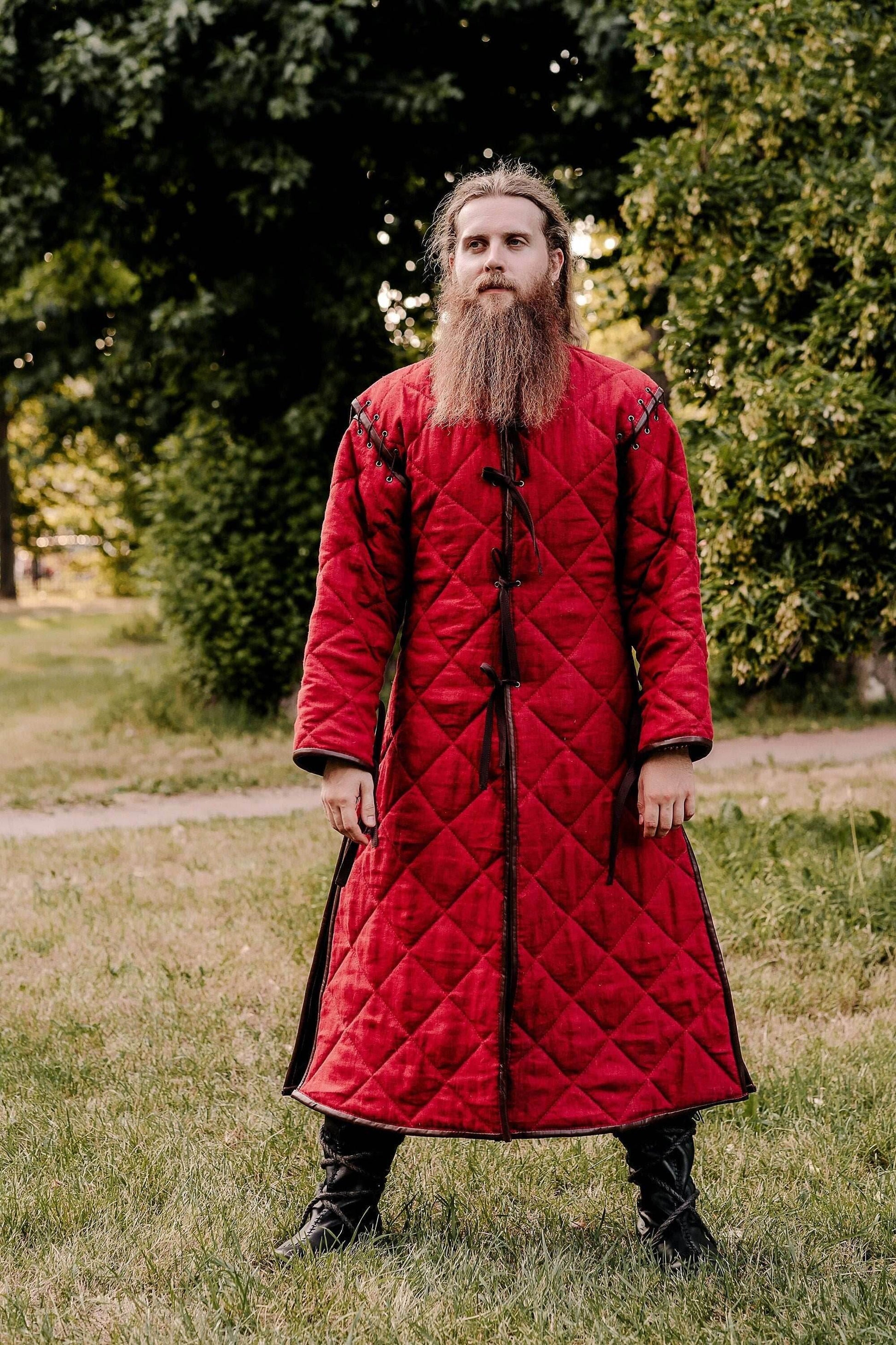 Long larp gambeson - XS / Red (as on foto)