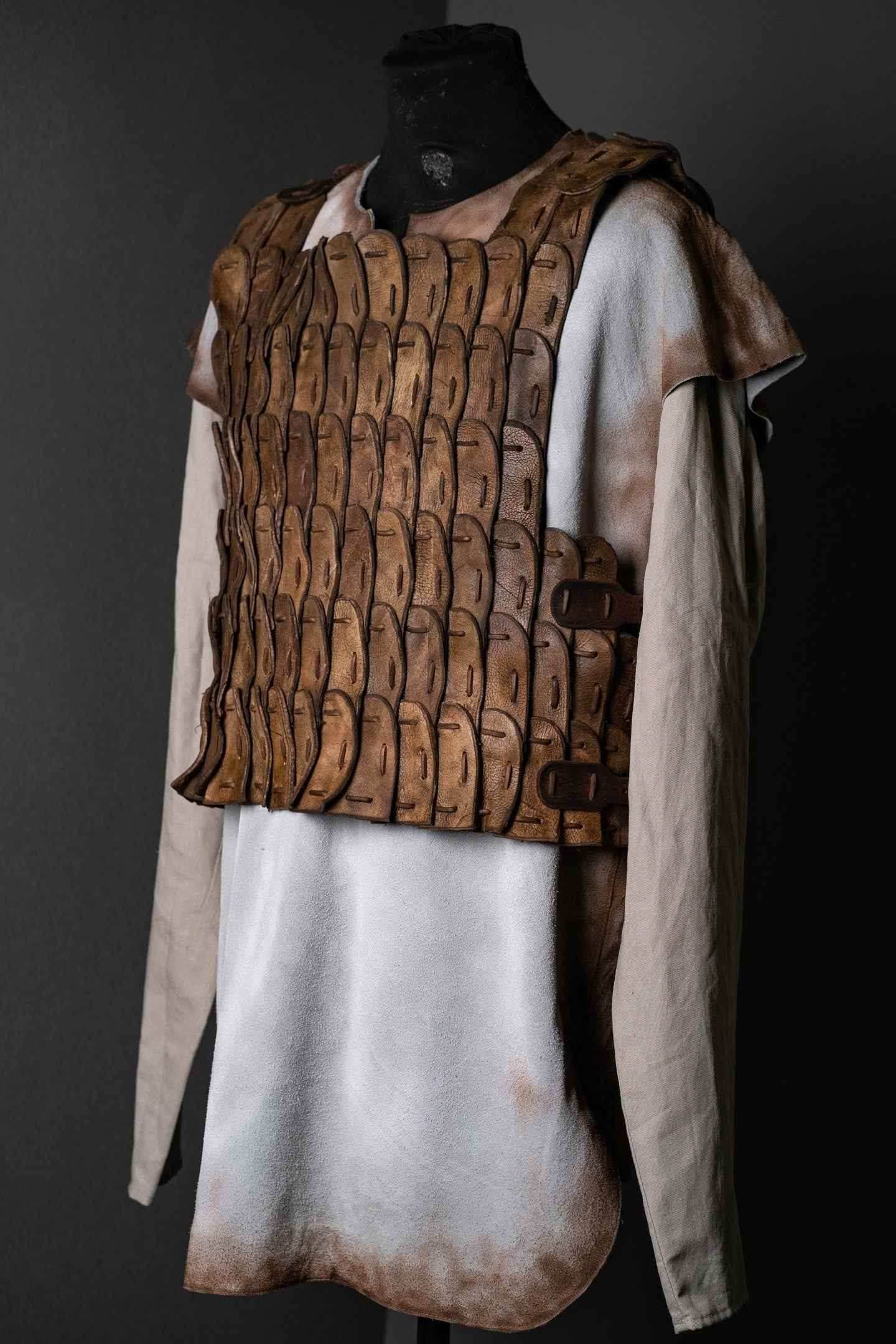 Viking Larp leather armor - XS / Lamellar cuirass