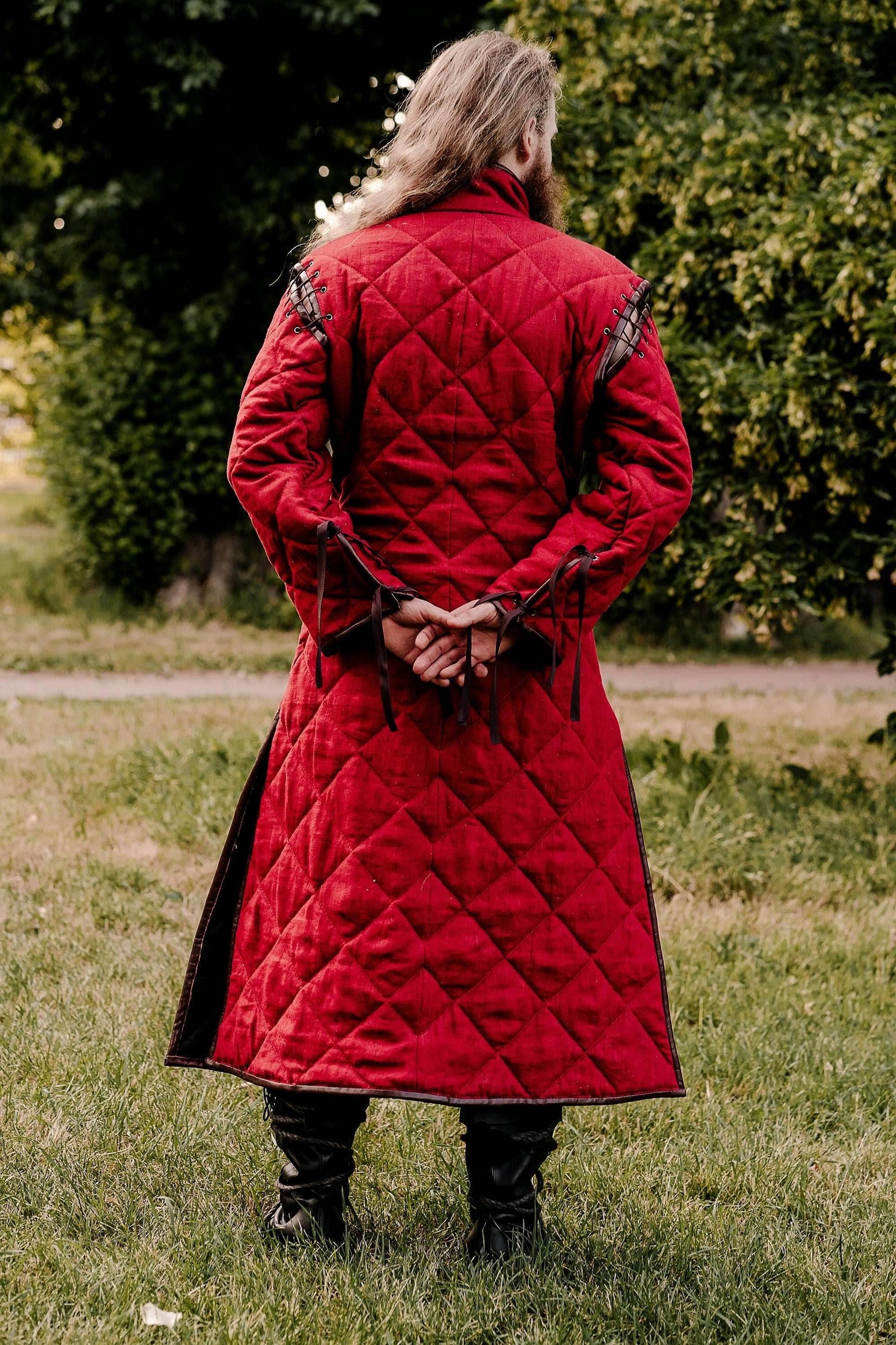 Long larp gambeson - XS / Red (as on foto)