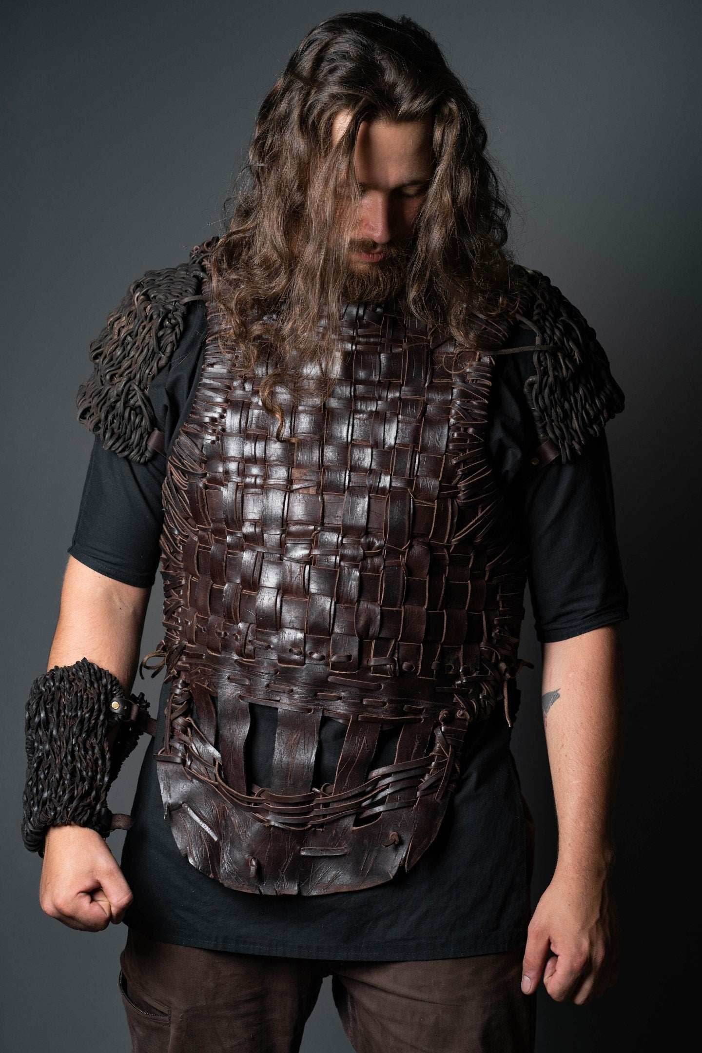 Viking body armor with shoulders - S / Full payment