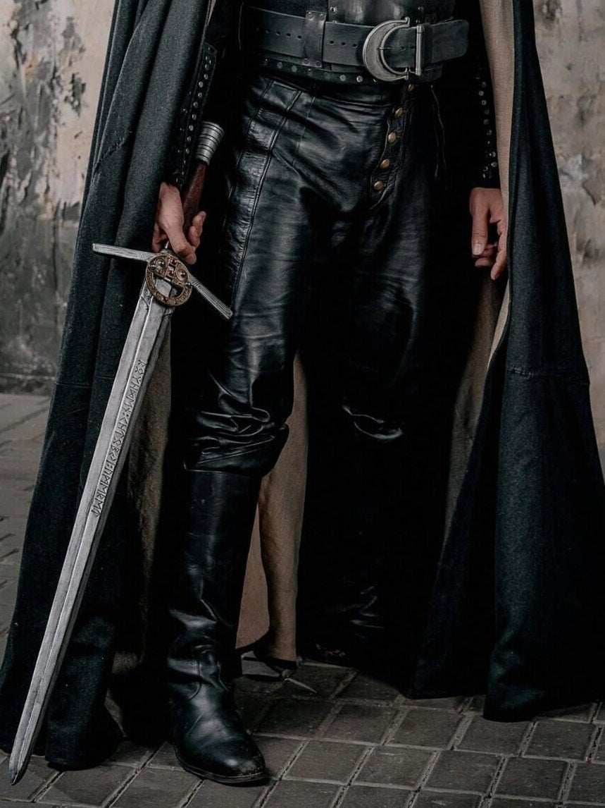 Geralt cosplay leather trousers (Witcher) - XS