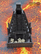 Aztec Style Temple 3D Printed Dice Tower - Fate's End Collection - Tabletop RPG - Unearth Ancient Rolls! - Black / Yes- Include Random Dice Set