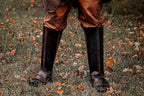 Viking leather shin guards - brown (lie photo) / S