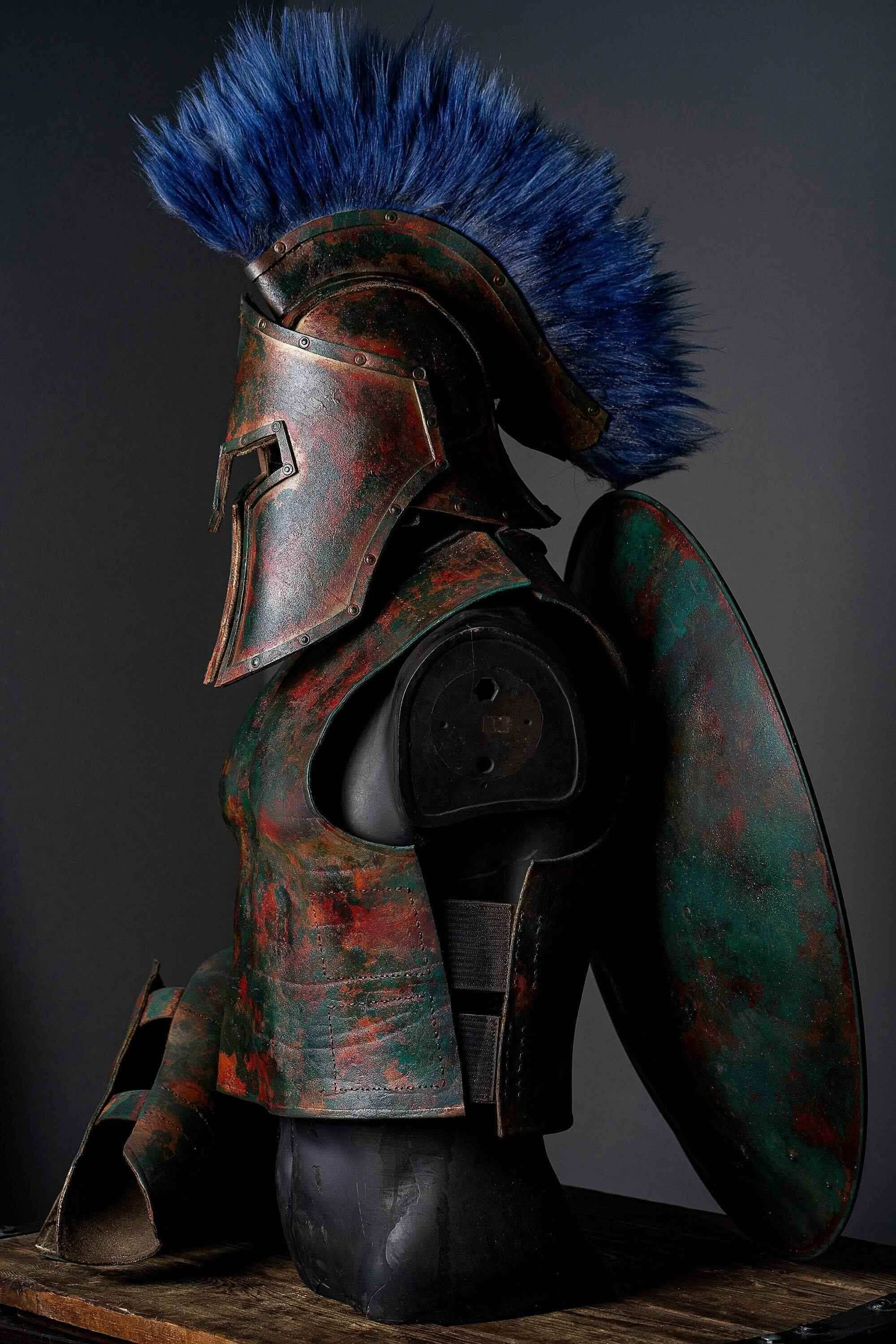 Spartan helmet (Gladiator) - S / Red hair
