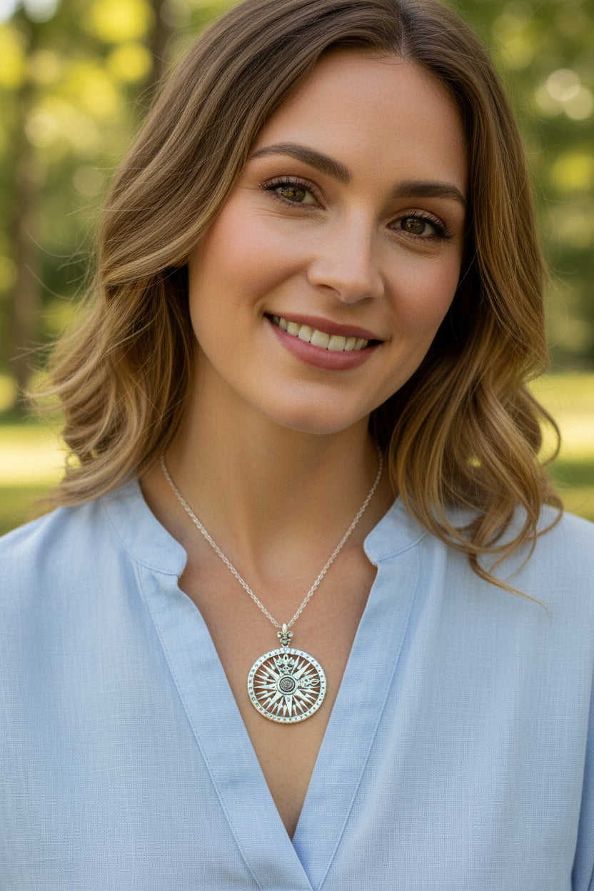 Wonderful Journey Compass Necklace