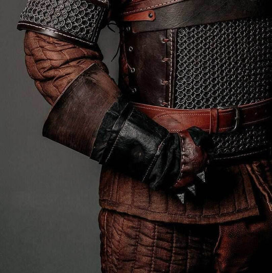 Witcher leather gloves - one right-hand glove / Brown (as on photo)