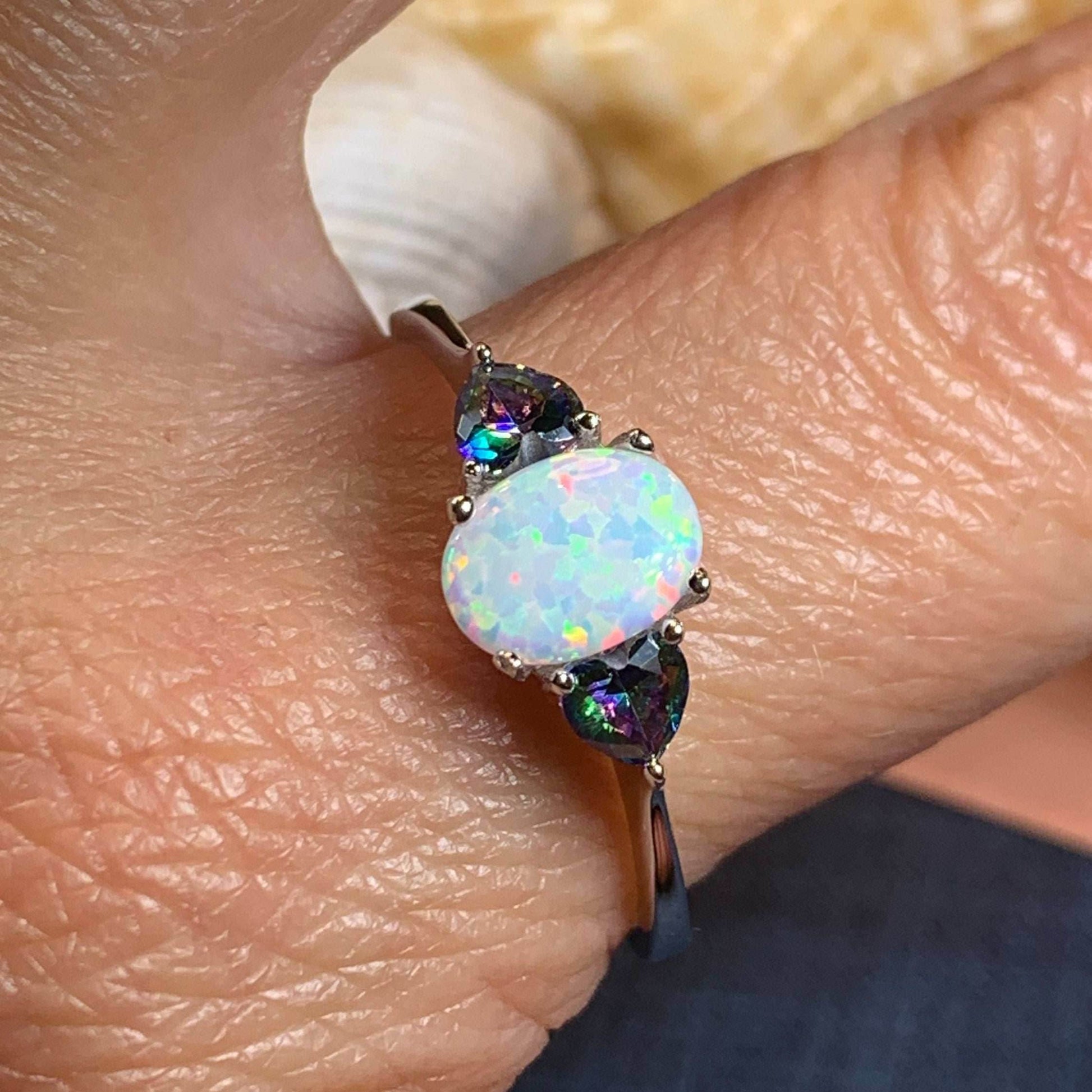 Aubrette Opal Celtic Ring - 4