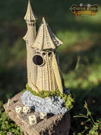 Skeletal Dragon Necromancer Lich 3D Printed Dice Tower-Fate's End Collection-Tabletop RPG Cosplay - Dungeons and Dragon DnD D&D Wargaming. - Black / Yes- Include Random Dice Set