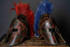 King Leonid spartan helmet (300 Spartans) - S / Red hair