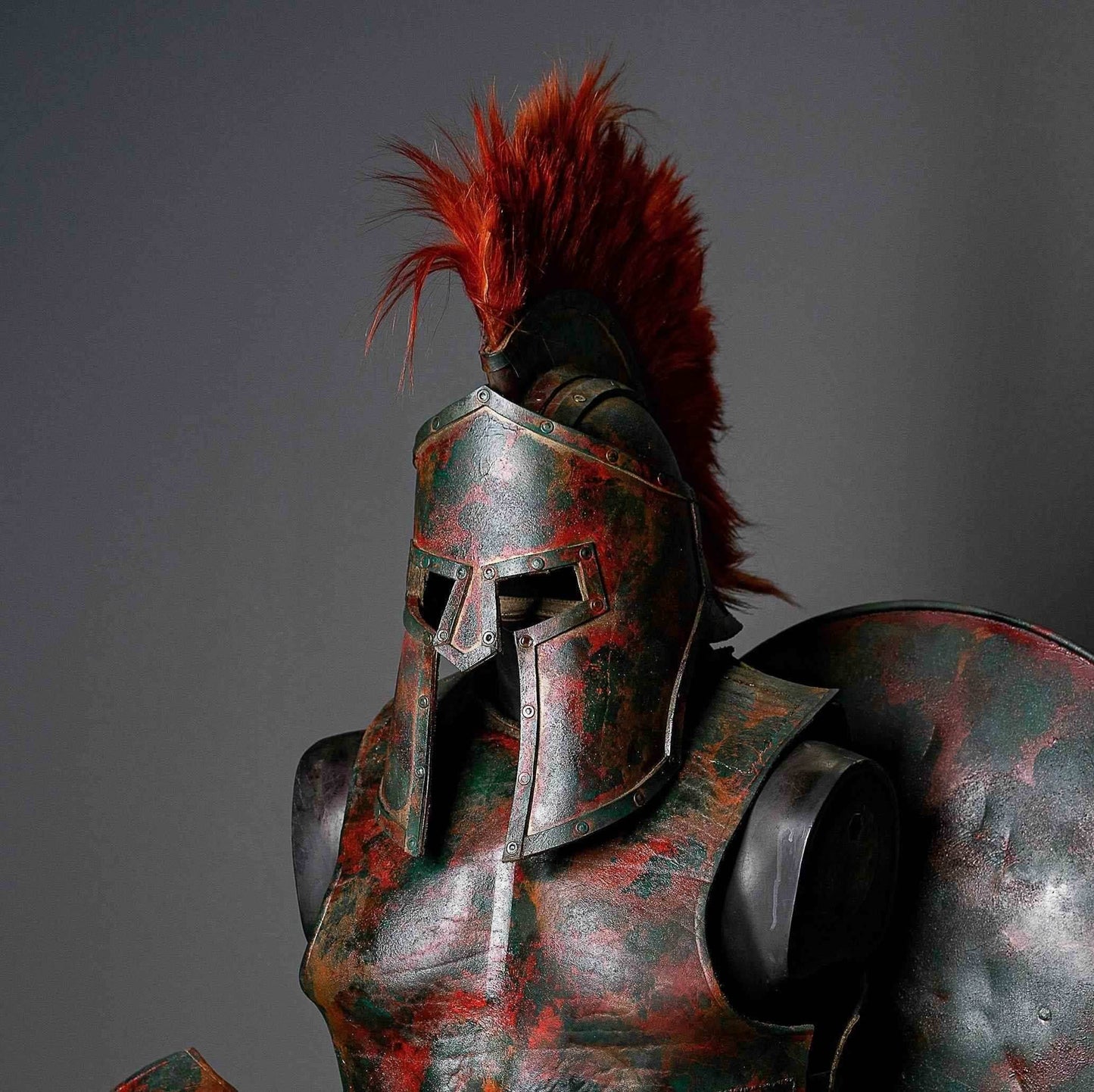 King Leonid spartan helmet (300 Spartans) - S / Red hair