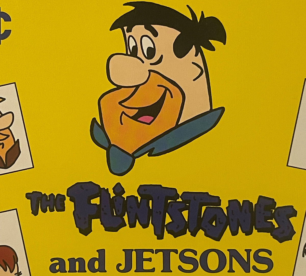 Vintage 1980s - 1990s NOS Hanna‑Barbera Flintstones & Jetsons 🦴 Vending Display Sign