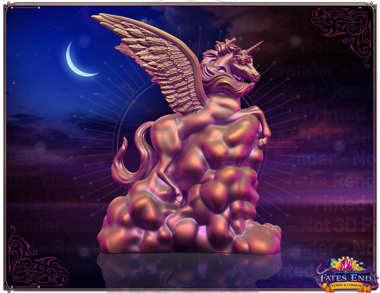 Fates End Alicorn/Unicorn Dice Tower - Rainbow / Alicorn