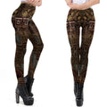 Adventurer Print Leggings | Yoga Pants | Steampunk Stretchy - Small