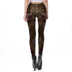 Adventurer Print Leggings | Yoga Pants | Steampunk Stretchy - Small