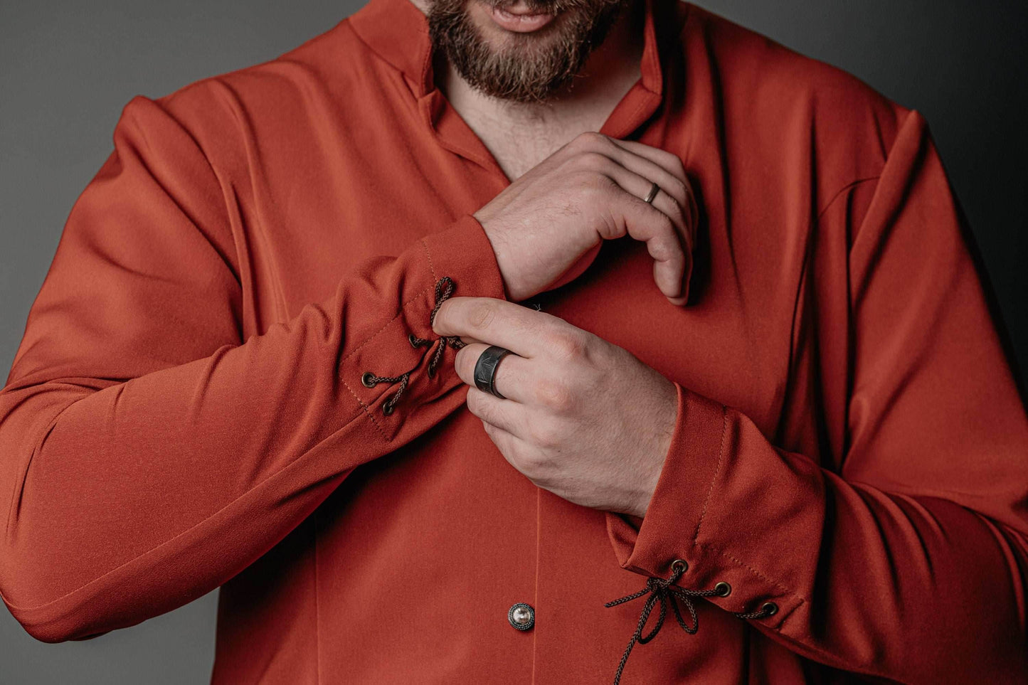 Medieval viking red jacket - S