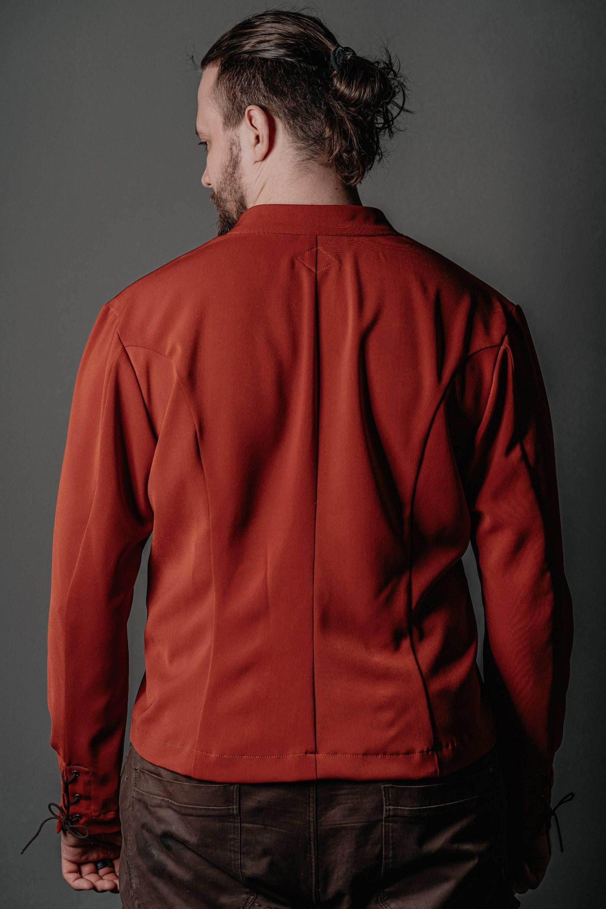 Medieval viking red jacket - S