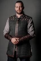 Uhtred leather bracers (Last Kingdom) - brown (as pictured) / For two hands
