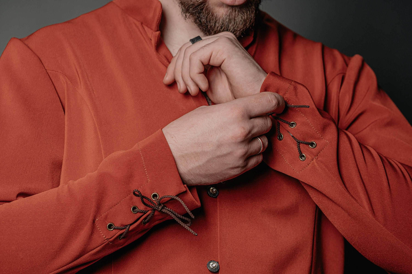 Medieval viking red jacket - S