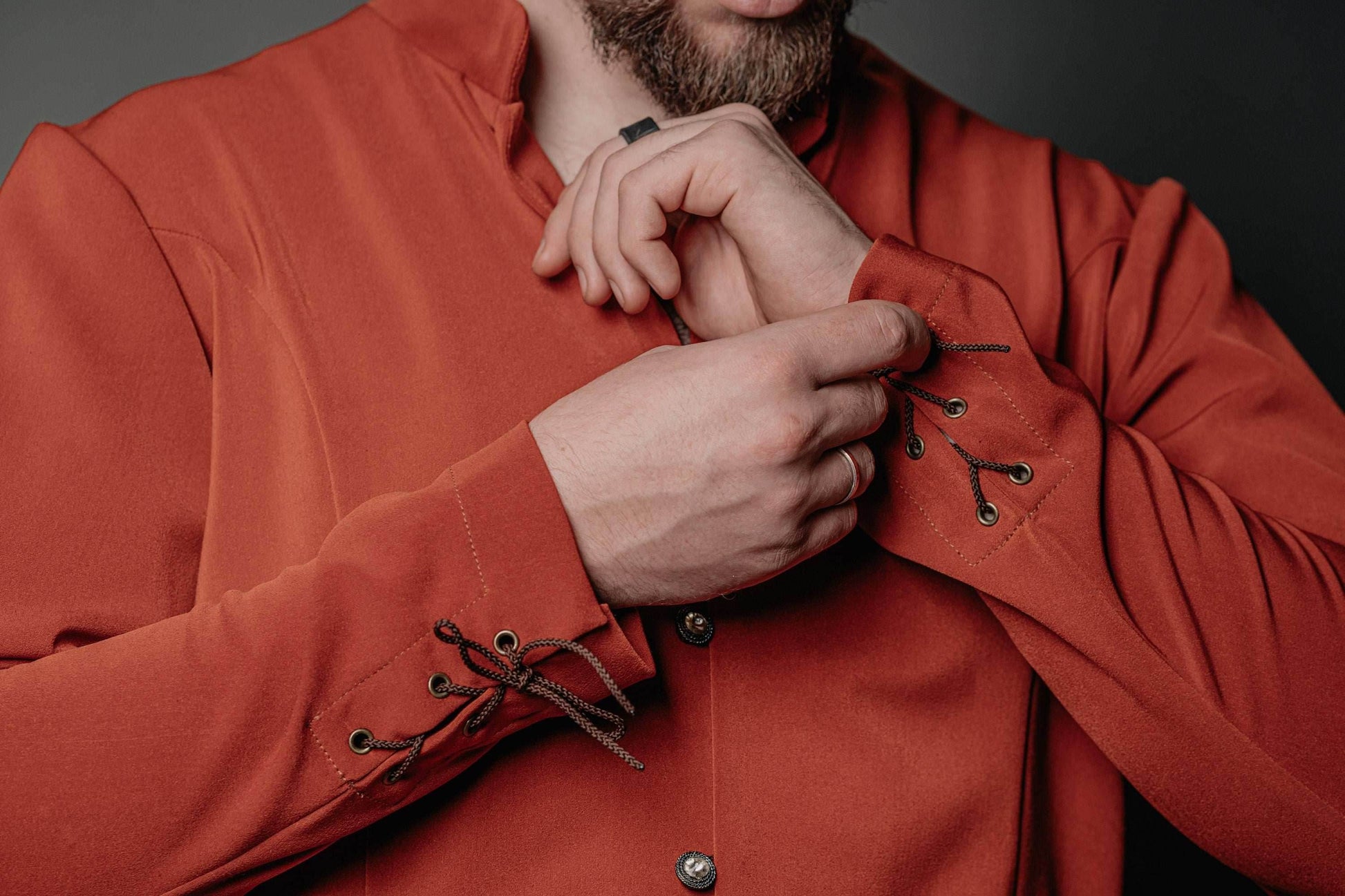 Medieval viking red jacket - S