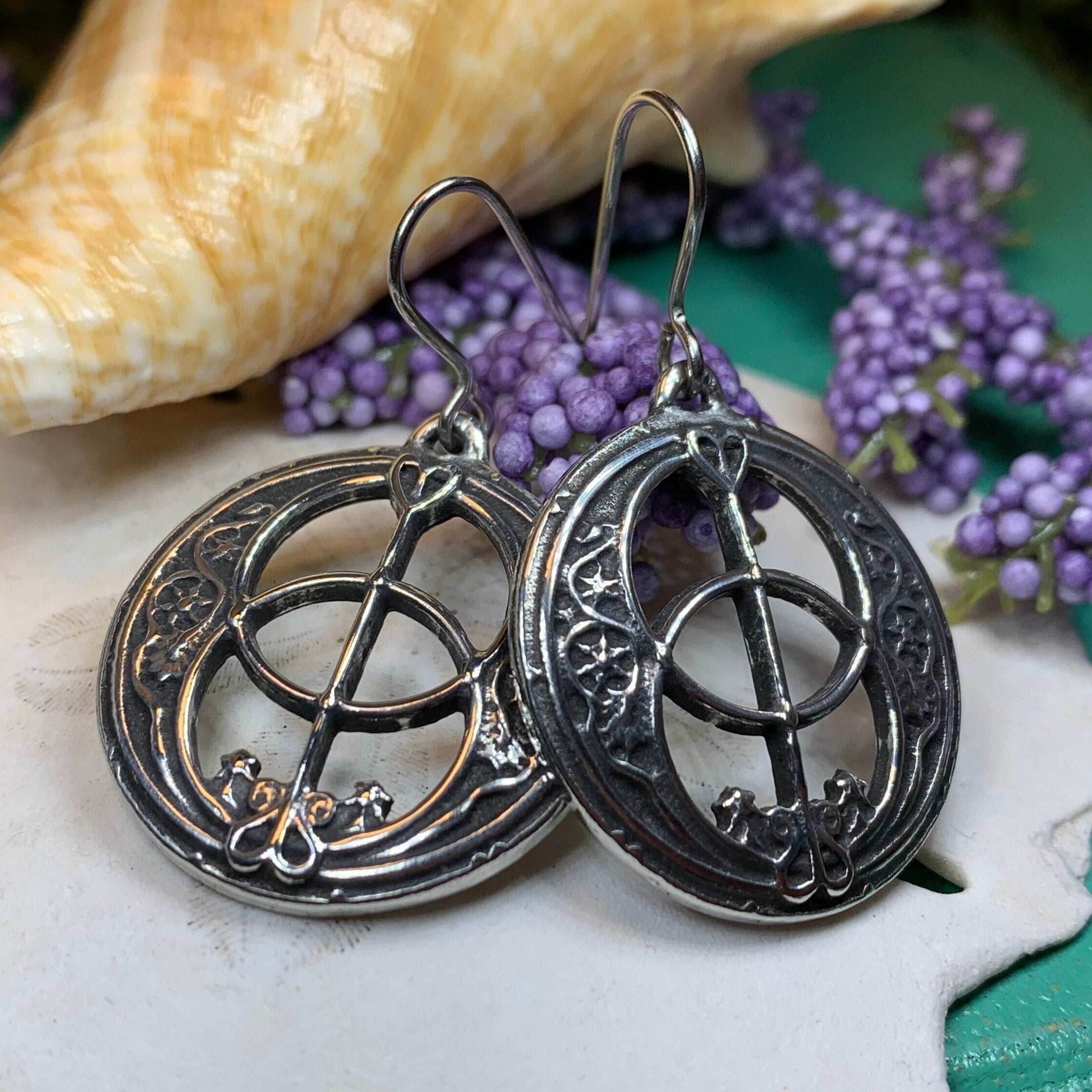 Pewter Chalice Well Earrings - 