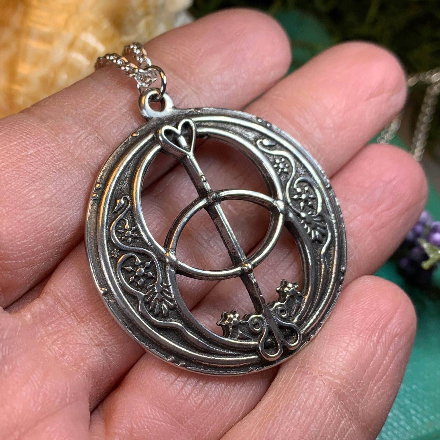Pewter Chalice Well Necklace - 