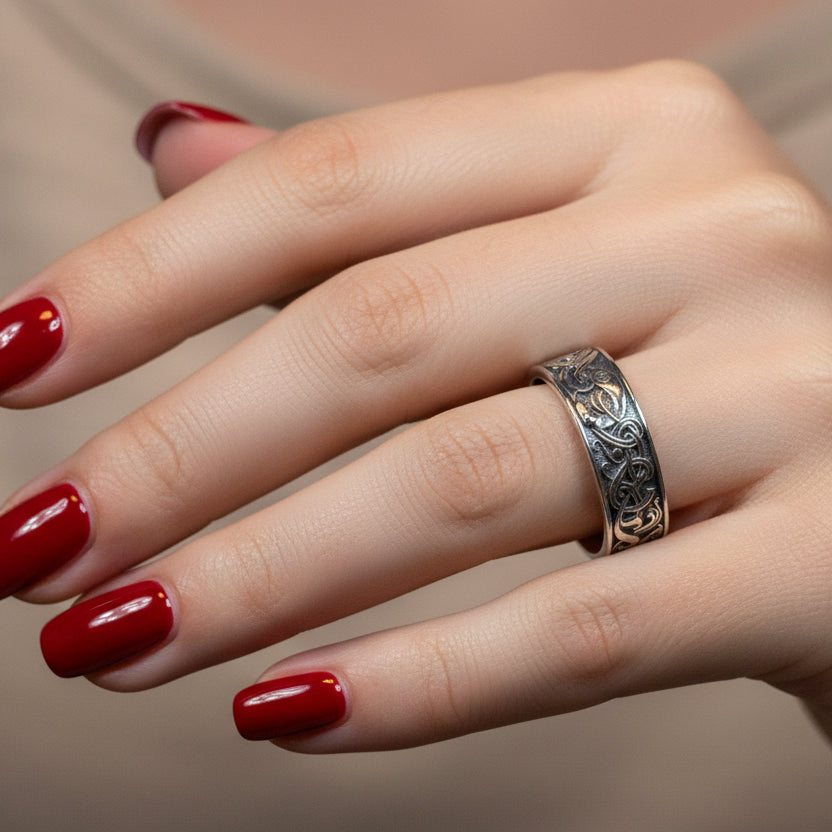 Celtic Raven Ring