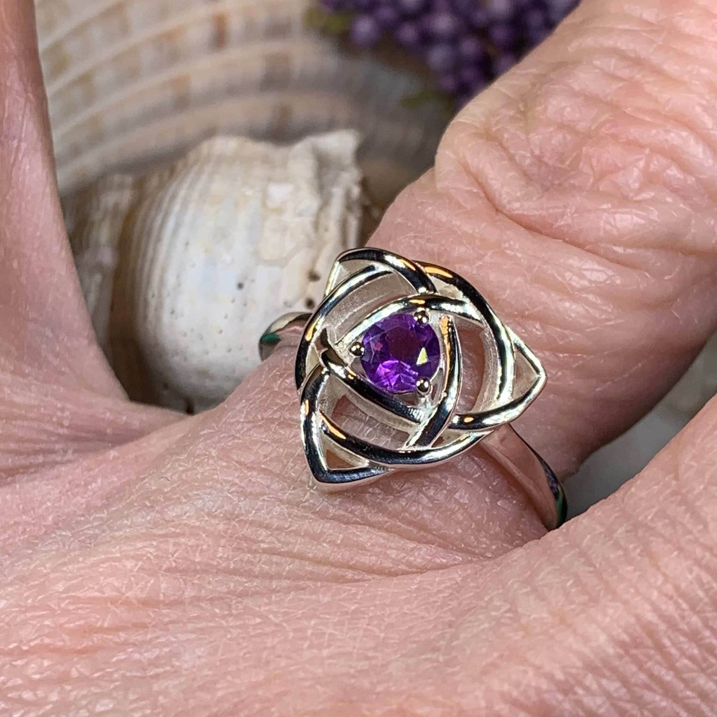 Lorinda Celtic Knot Ring - 5 / Citrine