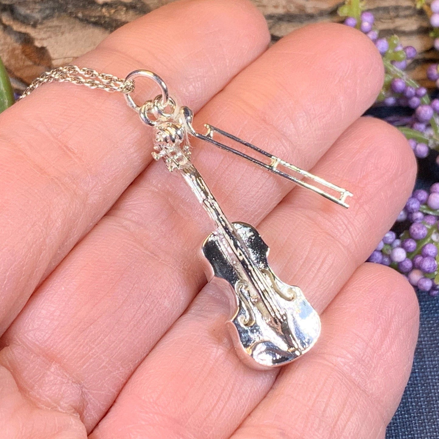 Irish Fiddle Celtic Necklace
