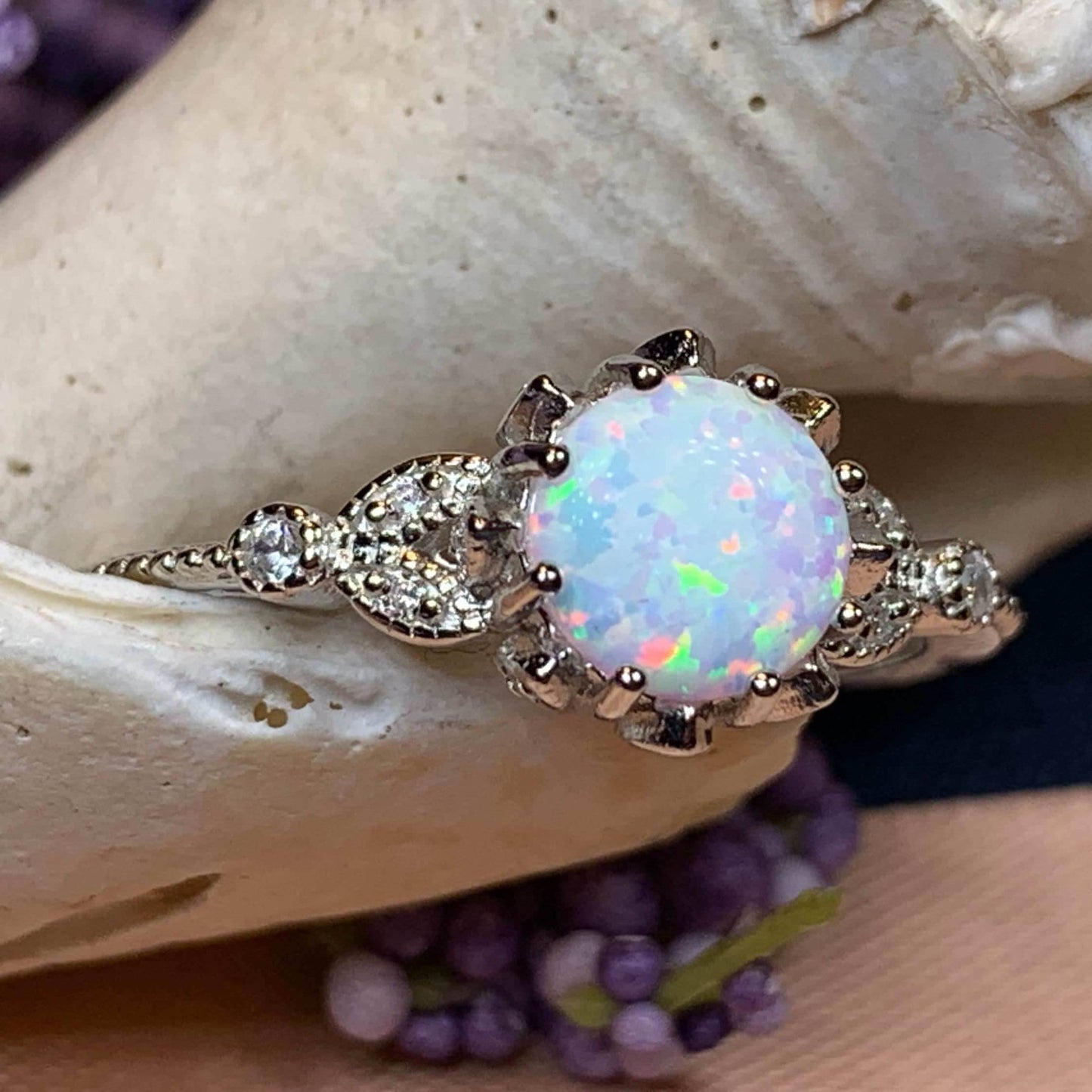 Vintage Opal Celtic Ring - 5