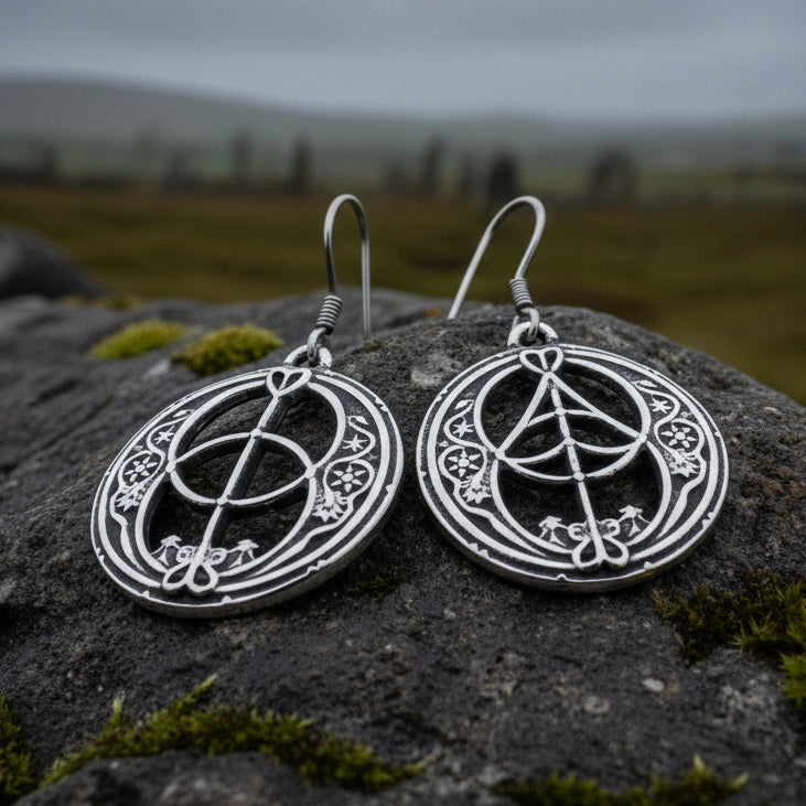 Pewter Chalice Well Earrings