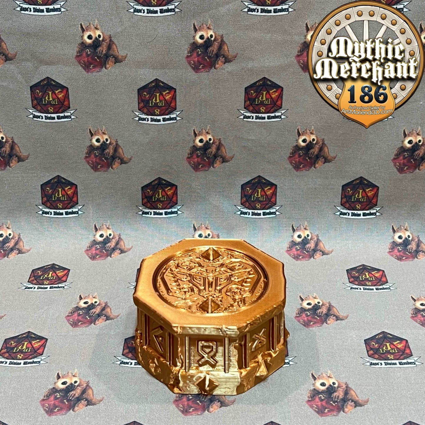 Dwarf Dice Case from Ars Moriendi 3D - Dungeons and Dragons, Pathfinder, TTRPG, Dice Cup/Roller - Black