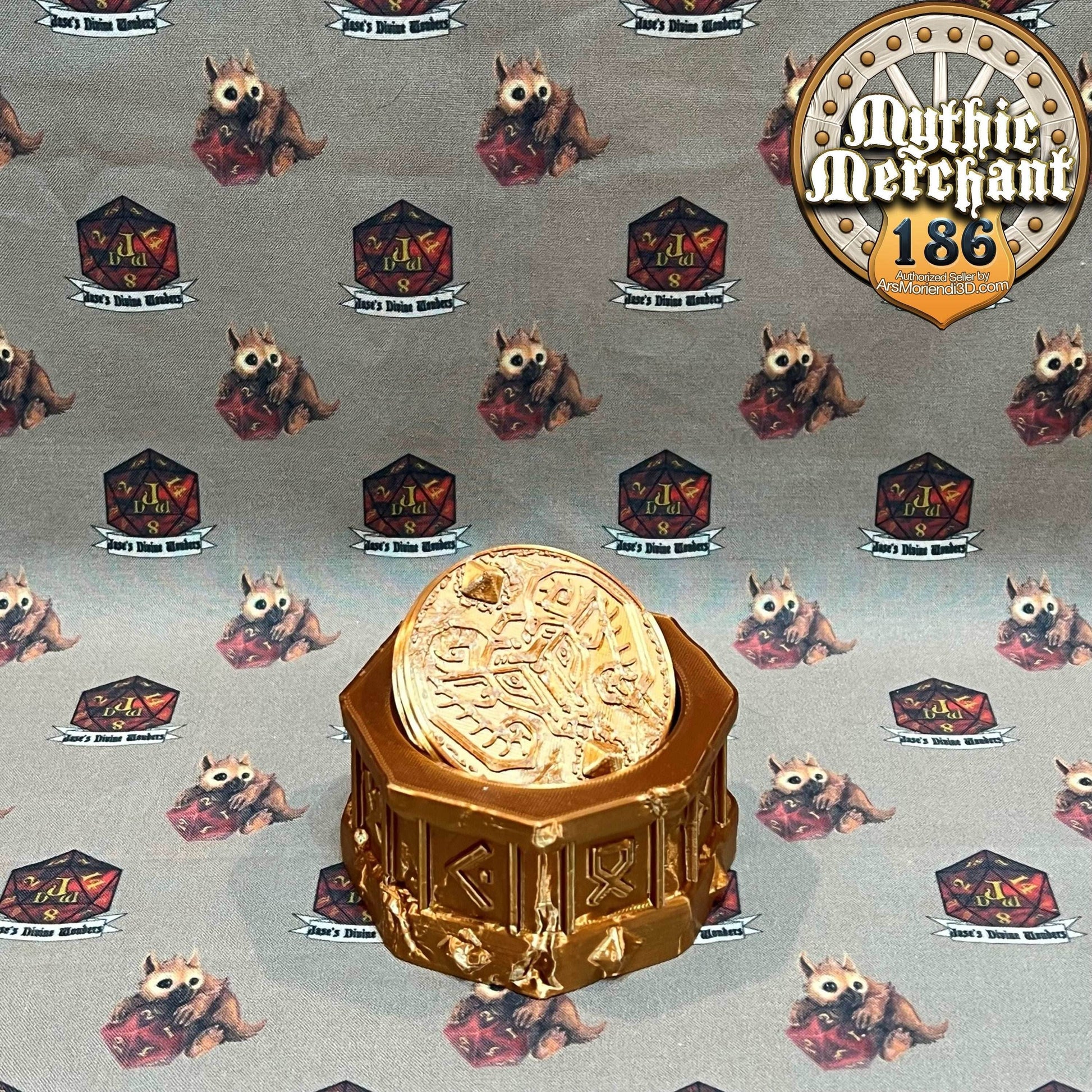 Dwarf Dice Case from Ars Moriendi 3D - Dungeons and Dragons, Pathfinder, TTRPG, Dice Cup/Roller - Black