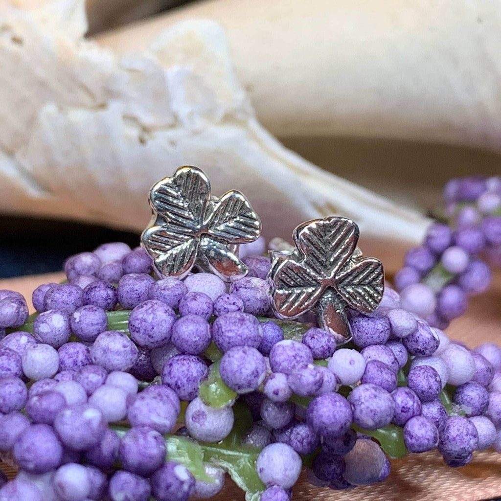 Cheery Shamrock Stud Earrings - 