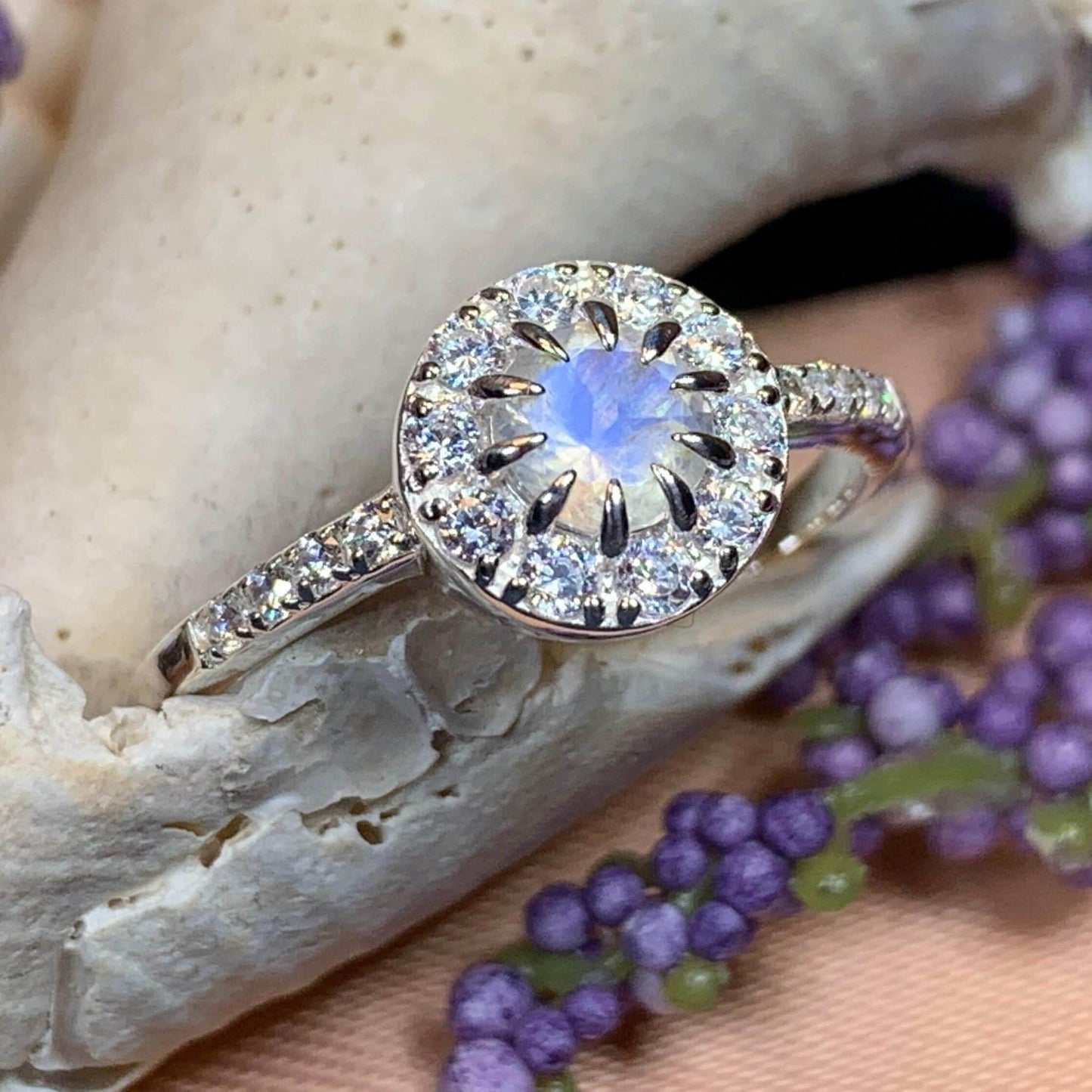 Vera Moonstone Solitaire Ring - 5
