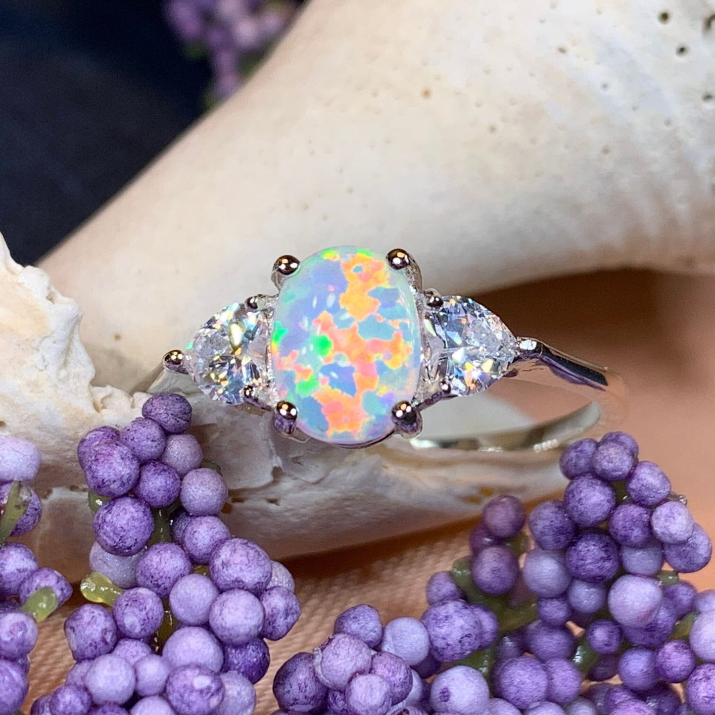 Enya Opal Celtic Ring