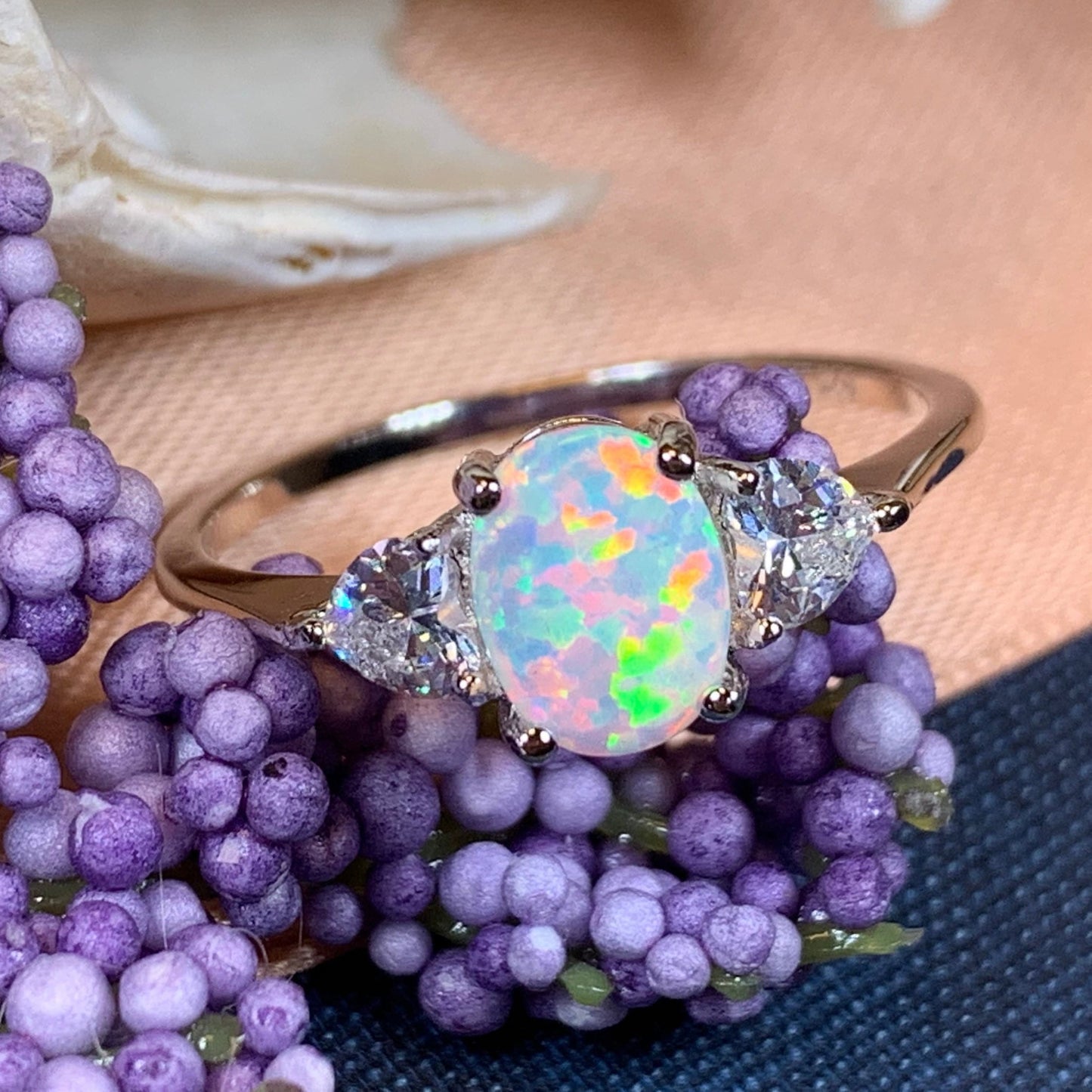Enya Opal Celtic Ring