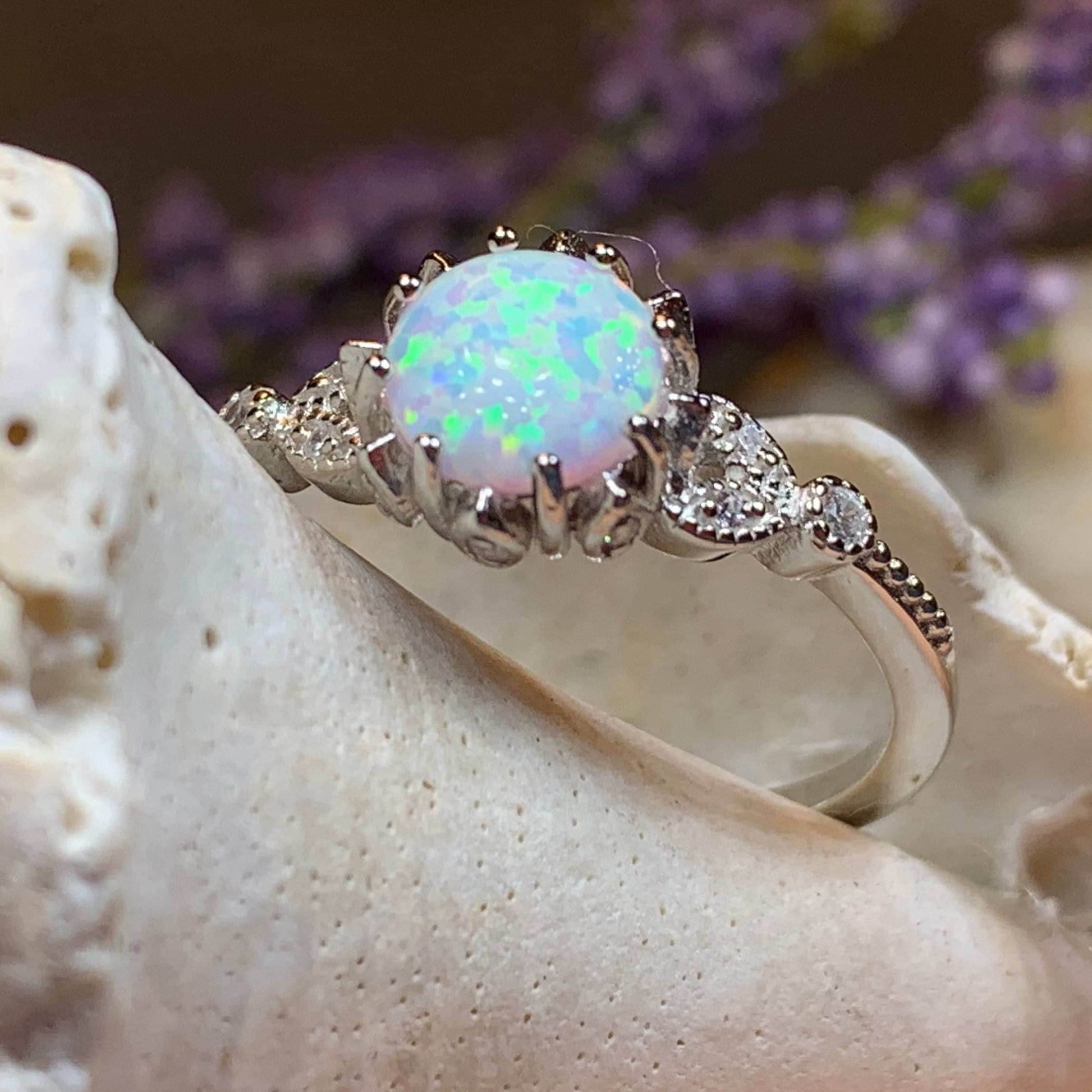 Vintage Opal Celtic Ring - 5