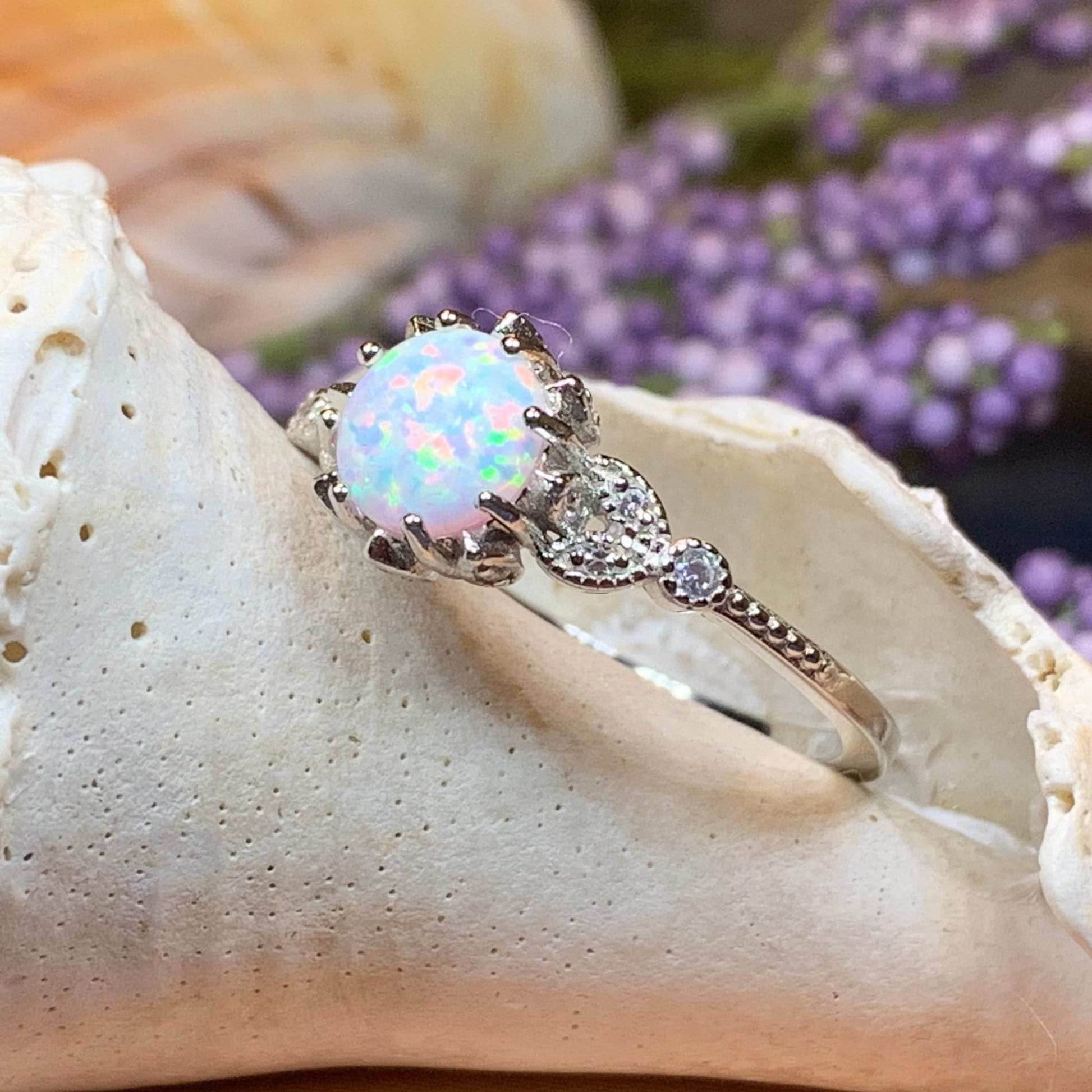 Vintage Opal Celtic Ring - 5