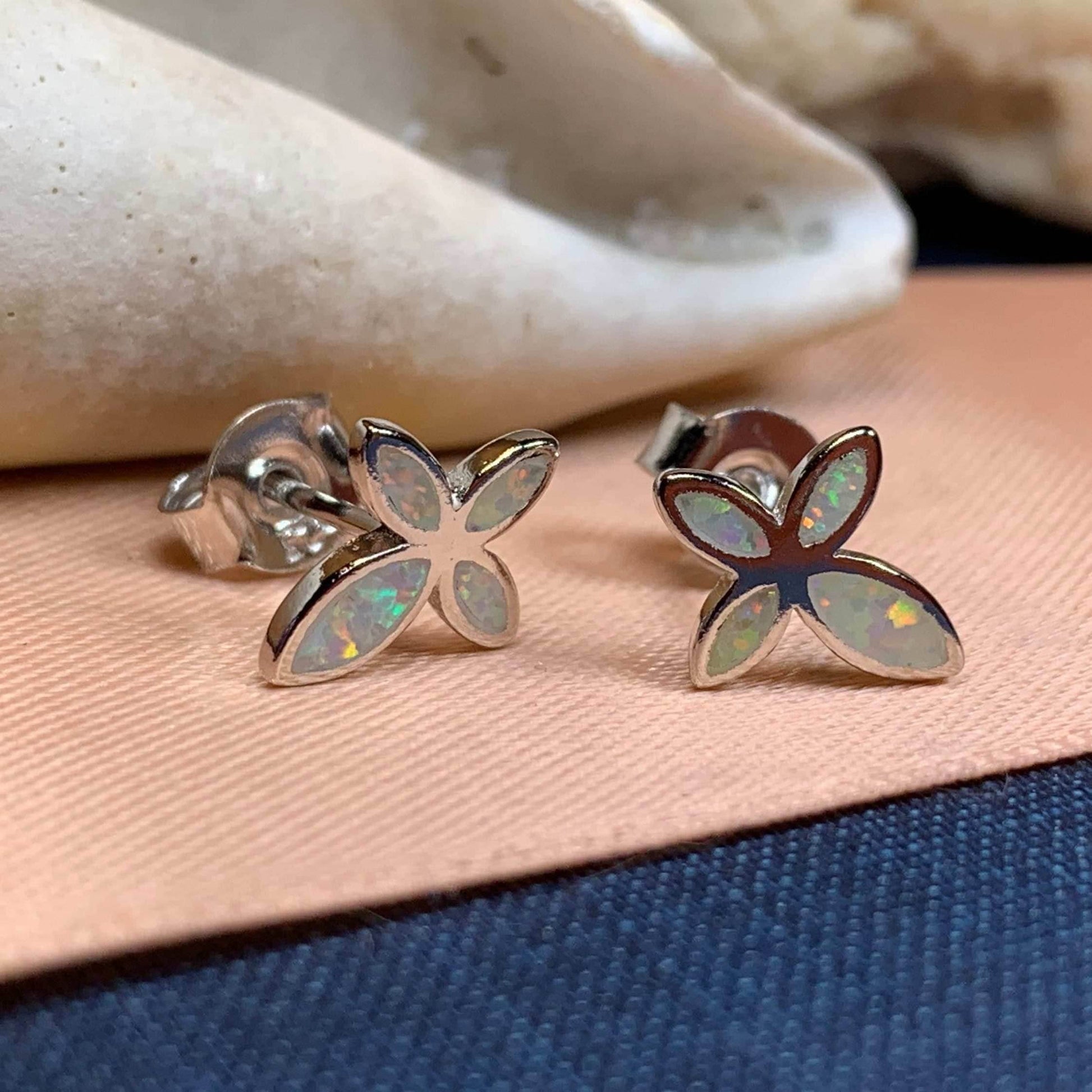 Opal Cross Earrings - 