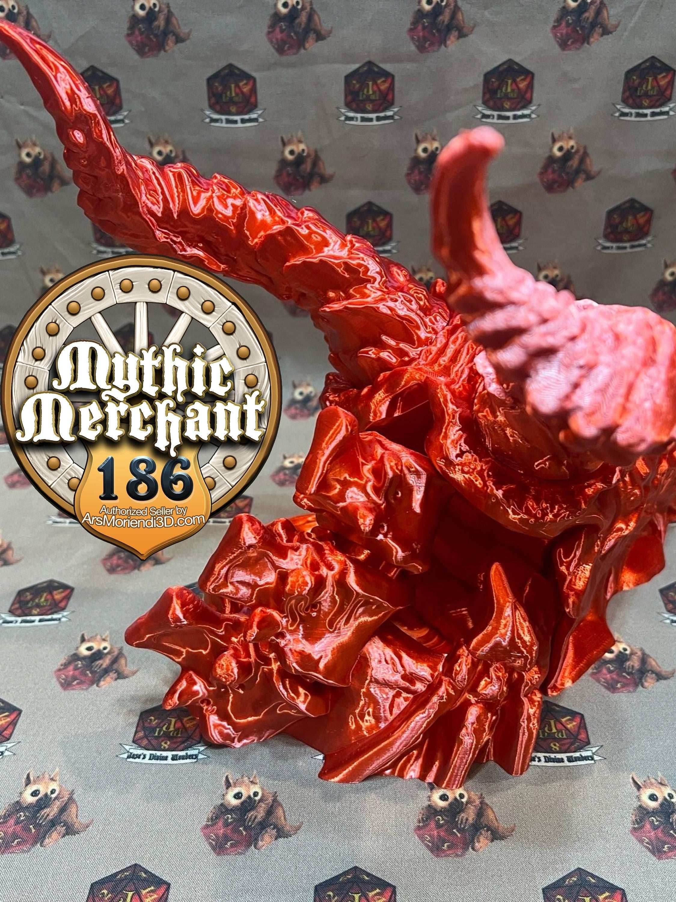Dragon Skull Dice Tower from Ars Moriendi 3D - With Horn Lids / Black