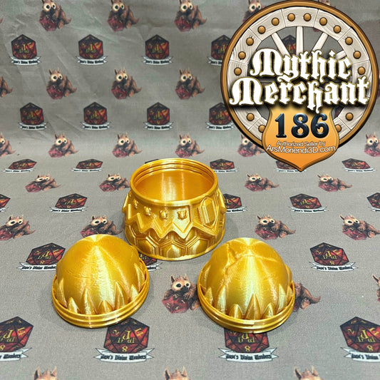 Dragon Blooded Dice Case from Ars Moriendi 3D - Dungeons and Dragons, Pathfinder, TTRPG, Dice Cup/Roller - Black / solid