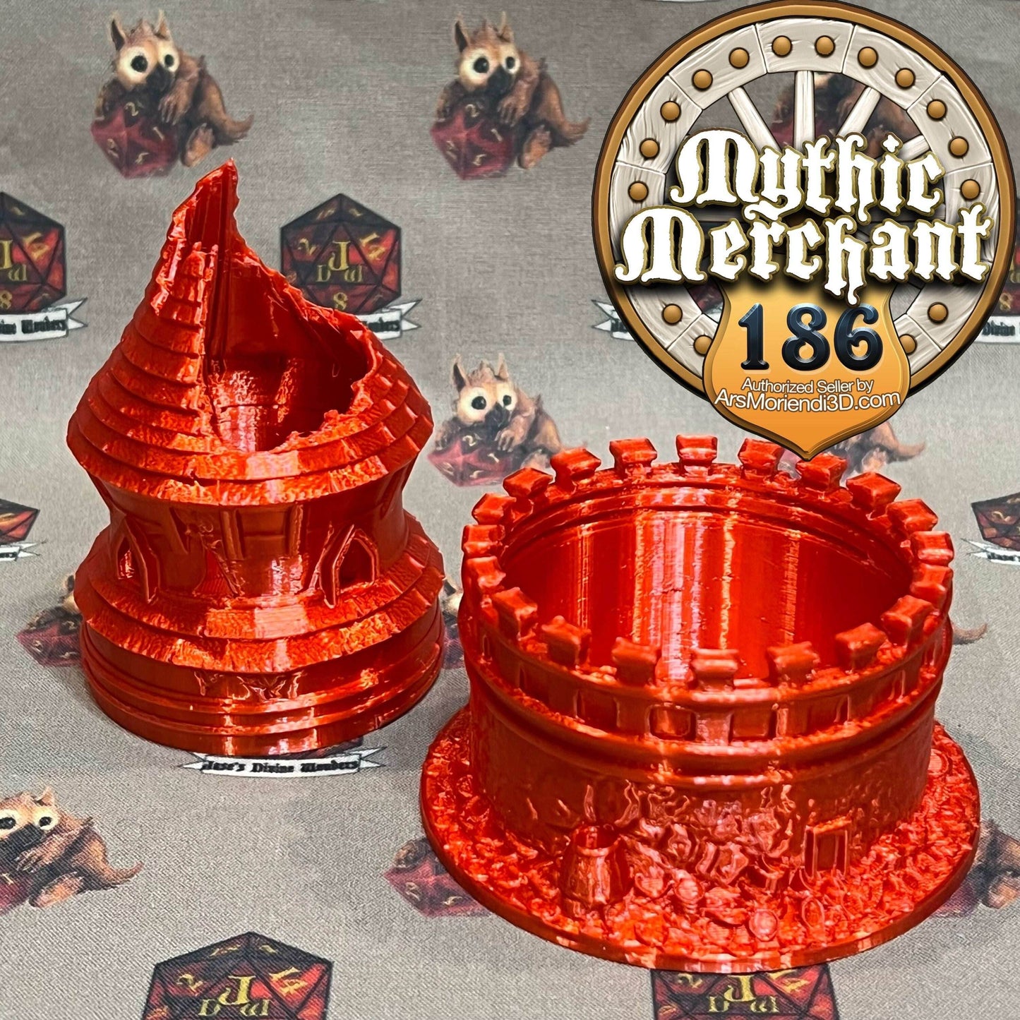Dungeon Master Dice Case from Ars Moriendi 3D - Dungeons and Dragons, Pathfinder, TTRPG, Dice Cup/Roller - Black