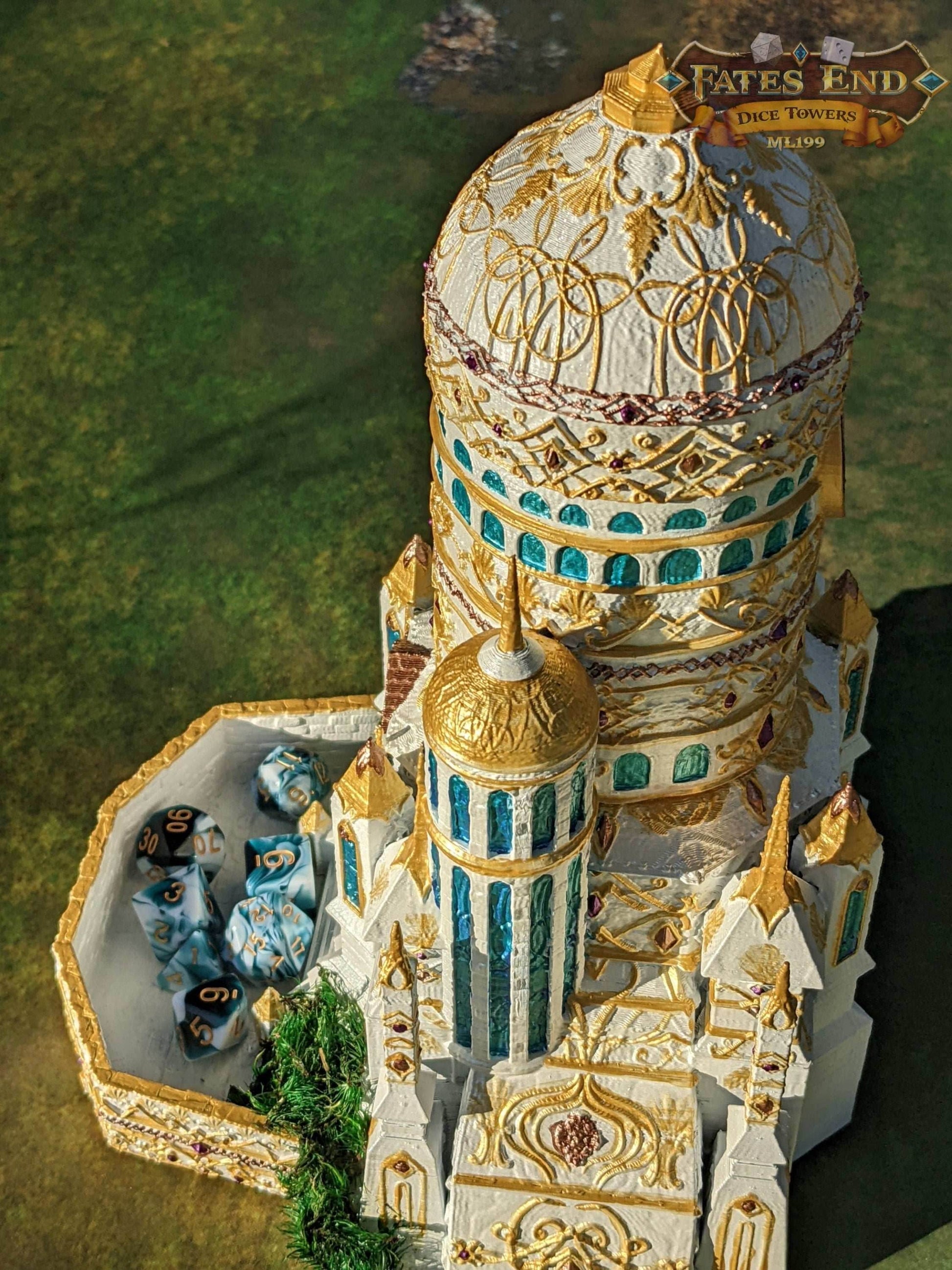 Eladrin Dice Tower - Fate's End Collection - Channel Feywild Grace and Seasonal Mystique with Each Roll. - Black / Yes- Include Random Dice Set