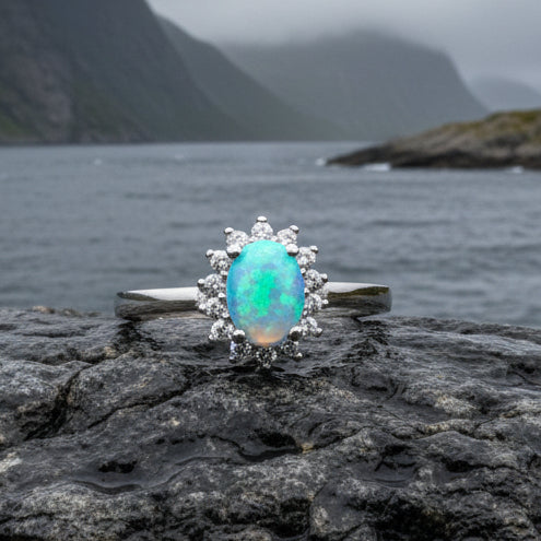 Leanni Opal Celtic Ring