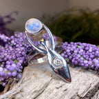 Celtic Danu Goddess Ring - 6 / Moonstone