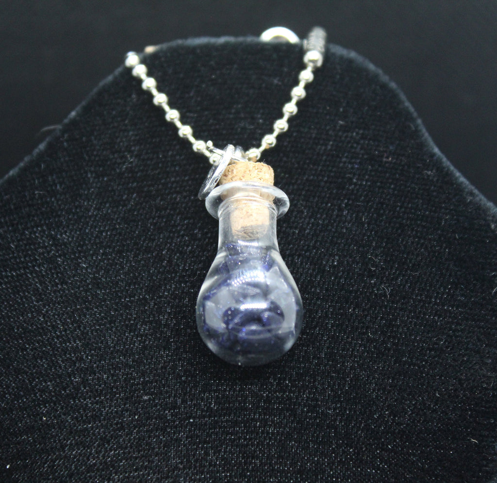 Blue Sandstone Luck Keychain Charm Zipper Pull Crystal Witch Witchy Jewelry Witchcraft