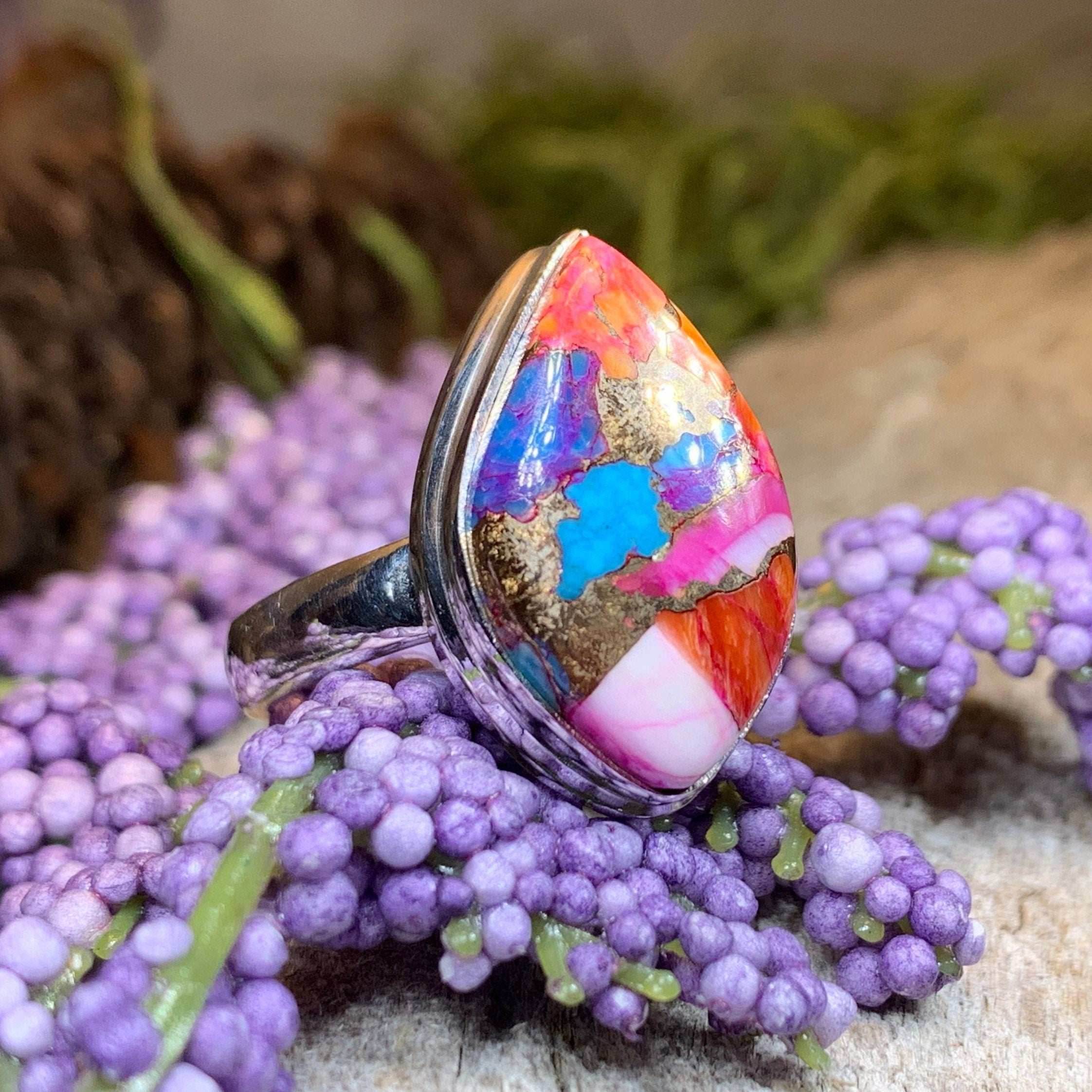 Fairy Glen Turquoise Ring - 6 1/2 / Teardrop