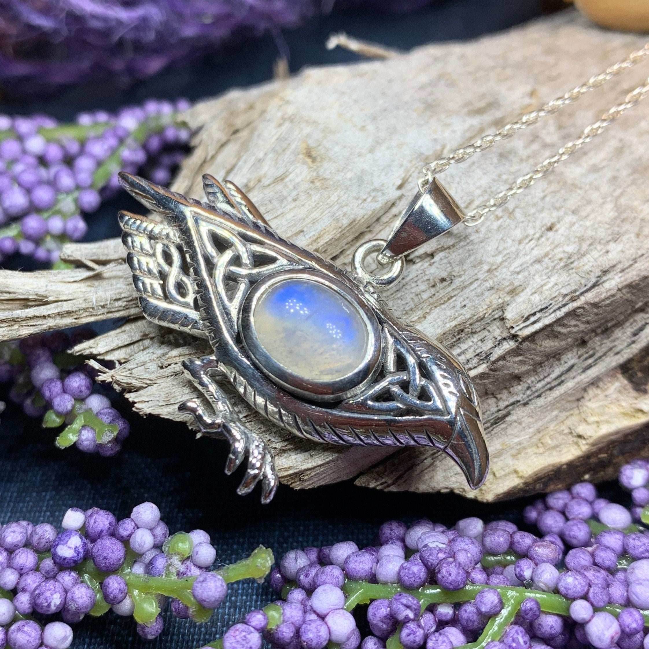Nightdreamer Raven Necklace - 18 / Moonstone